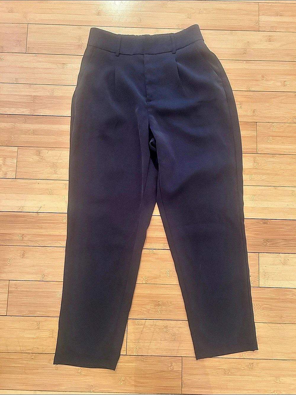 Halara Flex High Waisted Pocket Solid Work Tapered Pants Tapered Pants Black